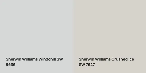 SW 9636 Windchill vs SW 7647 Crushed Ice