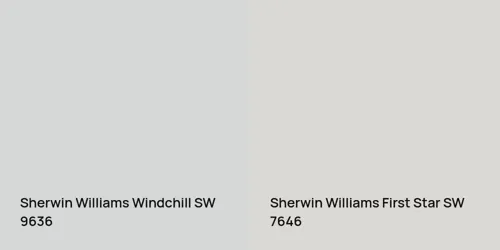 SW 9636 Windchill vs SW 7646 First Star