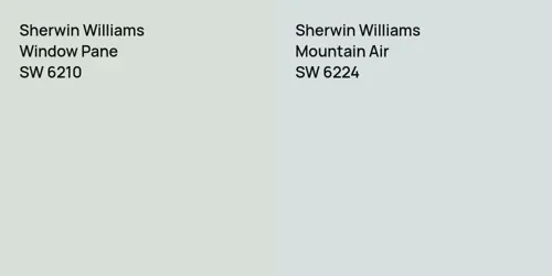 SW 6210 Window Pane vs SW 6224 Mountain Air