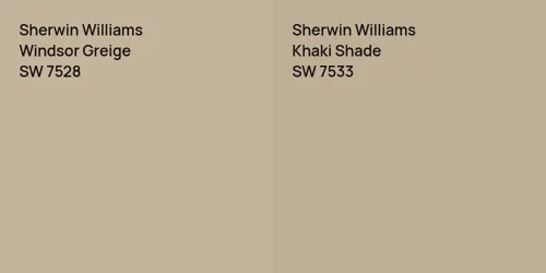 SW 7528 Windsor Greige vs SW 7533 Khaki Shade