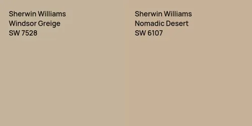 SW 7528 Windsor Greige vs SW 6107 Nomadic Desert