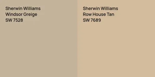 SW 7528 Windsor Greige vs SW 7689 Row House Tan