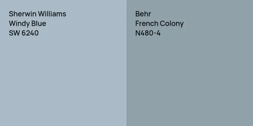 SW 6240 Windy Blue vs N480-4 French Colony