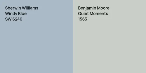 SW 6240 Windy Blue vs 1563 Quiet Moments