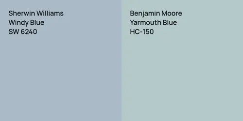 SW 6240 Windy Blue vs HC-150 Yarmouth Blue