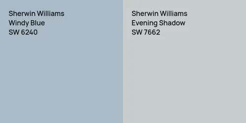 SW 6240 Windy Blue vs SW 7662 Evening Shadow