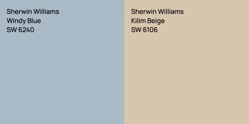 SW 6240 Windy Blue vs SW 6106 Kilim Beige