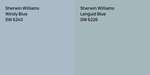 SW 6240 Windy Blue vs SW 6226 Languid Blue