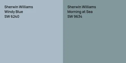 SW 6240 Windy Blue vs SW 9634 Morning at Sea