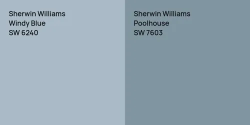 SW 6240 Windy Blue vs SW 7603 Poolhouse