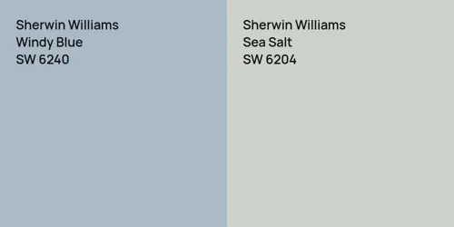 SW 6240 Windy Blue vs SW 6204 Sea Salt