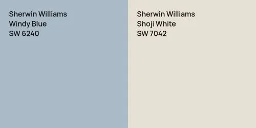 SW 6240 Windy Blue vs SW 7042 Shoji White