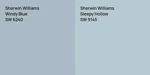 SW 6240 Windy Blue vs SW 9145 Sleepy Hollow