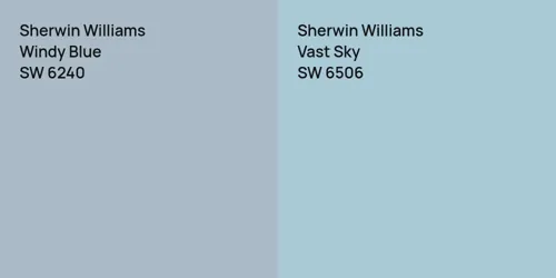 SW 6240 Windy Blue vs SW 6506 Vast Sky