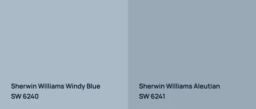 SW 6240 Windy Blue vs SW 6241 Aleutian