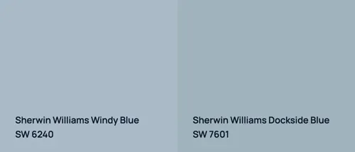 SW 6240 Windy Blue vs SW 7601 Dockside Blue