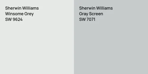 SW 9624 Winsome Grey vs SW 7071 Gray Screen