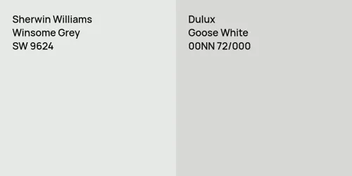 SW 9624 Winsome Grey vs 00NN 72/000 Goose White