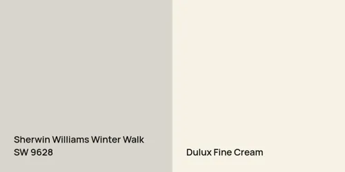 SW 9628 Winter Walk vs null Fine Cream