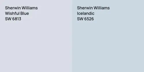 SW 6813 Wishful Blue vs SW 6526 Icelandic