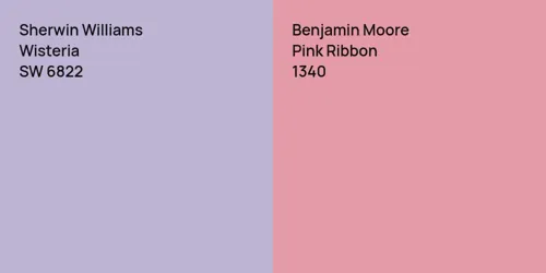 SW 6822 Wisteria vs 1340 Pink Ribbon