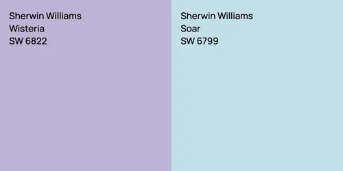 SW 6822 Wisteria vs SW 6799 Soar