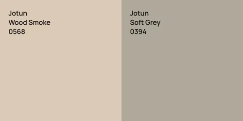 0568 Wood Smoke vs 0394 Soft Grey