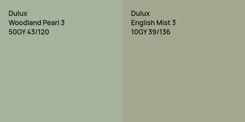 50GY 43/120 Woodland Pearl 3 vs 10GY 39/136 English Mist 3