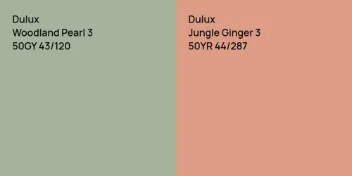 50GY 43/120 Woodland Pearl 3 vs 50YR 44/287 Jungle Ginger 3