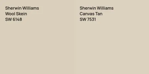 SW 6148 Wool Skein vs SW 7531 Canvas Tan