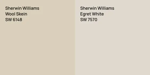 SW 6148 Wool Skein vs SW 7570 Egret White