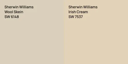 SW 6148 Wool Skein vs SW 7537 Irish Cream