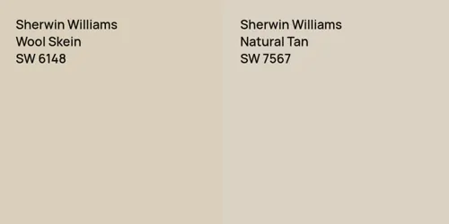 SW 6148 Wool Skein vs SW 7567 Natural Tan