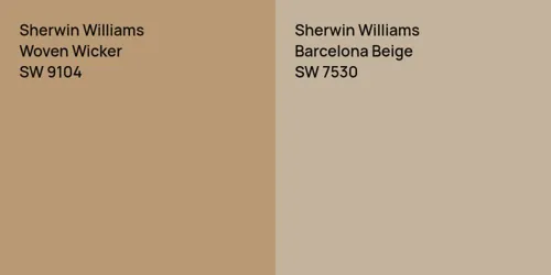 SW 9104 Woven Wicker vs SW 7530 Barcelona Beige