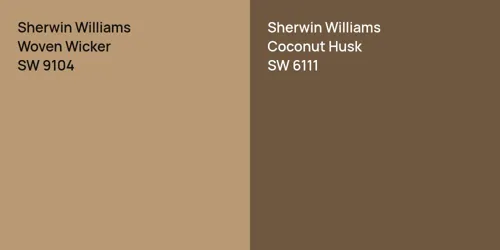 SW 9104 Woven Wicker vs SW 6111 Coconut Husk