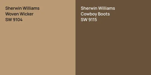 SW 9104 Woven Wicker vs SW 9115 Cowboy Boots