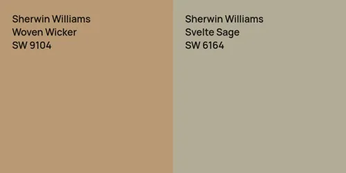 SW 9104 Woven Wicker vs SW 6164 Svelte Sage