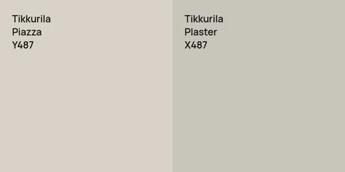 Y487 Piazza vs X487 Plaster