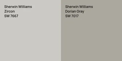 SW 7667 Zircon vs SW 7017 Dorian Gray