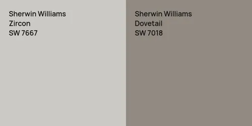 SW 7667 Zircon vs SW 7018 Dovetail