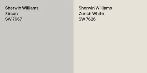 SW 7667 Zircon vs SW 7626 Zurich White