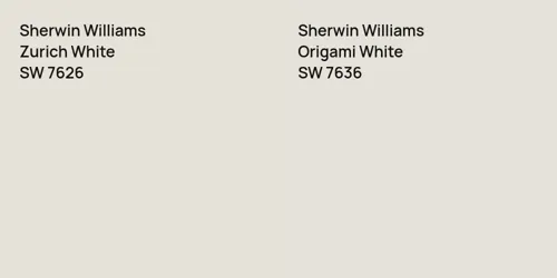 SW 7626 Zurich White vs SW 7636 Origami White