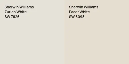 SW 7626 Zurich White vs SW 6098 Pacer White