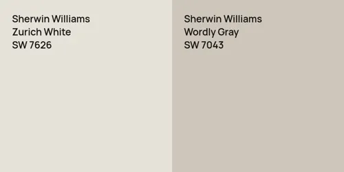 SW 7626 Zurich White vs SW 7043 Wordly Gray