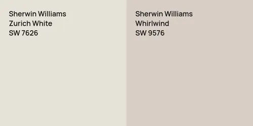 SW 7626 Zurich White vs SW 9576 Whirlwind