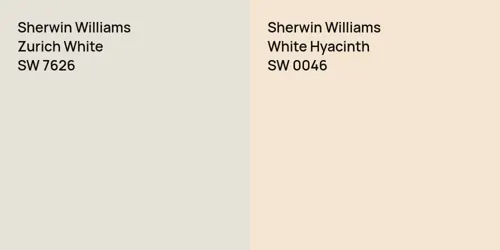 SW 7626 Zurich White vs SW 0046 White Hyacinth