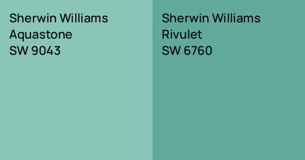 Sherwin Williams Aquastone vs. Sherwin Williams Rivulet comparison