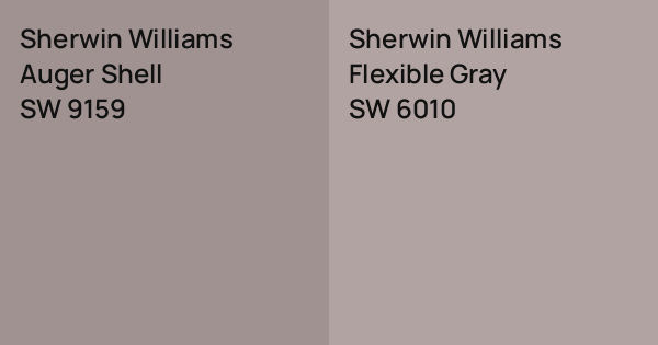 Sherwin Williams Auger Shell vs. Sherwin Williams Flexible Gray comparison