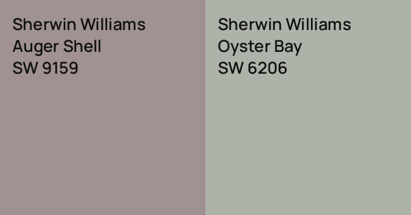 Sherwin Williams Auger Shell vs. Sherwin Williams Oyster Bay comparison