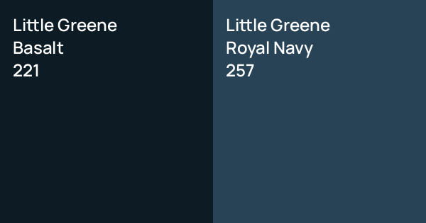 Little Greene Basalt vs. Little Greene Royal Navy comparison